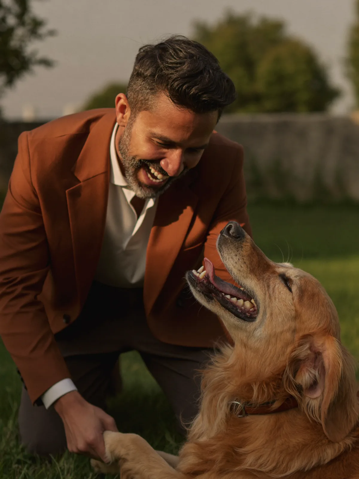 His dog